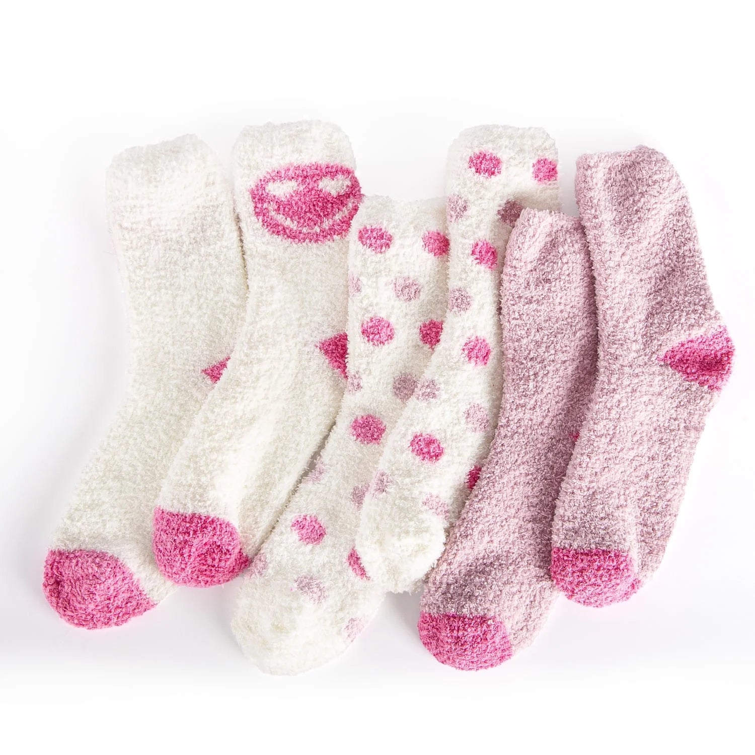 3 Pairs Women Fuzzy Socks, Pink Fluffy Comfy Socks for Women Mothers Day Mom Gifts