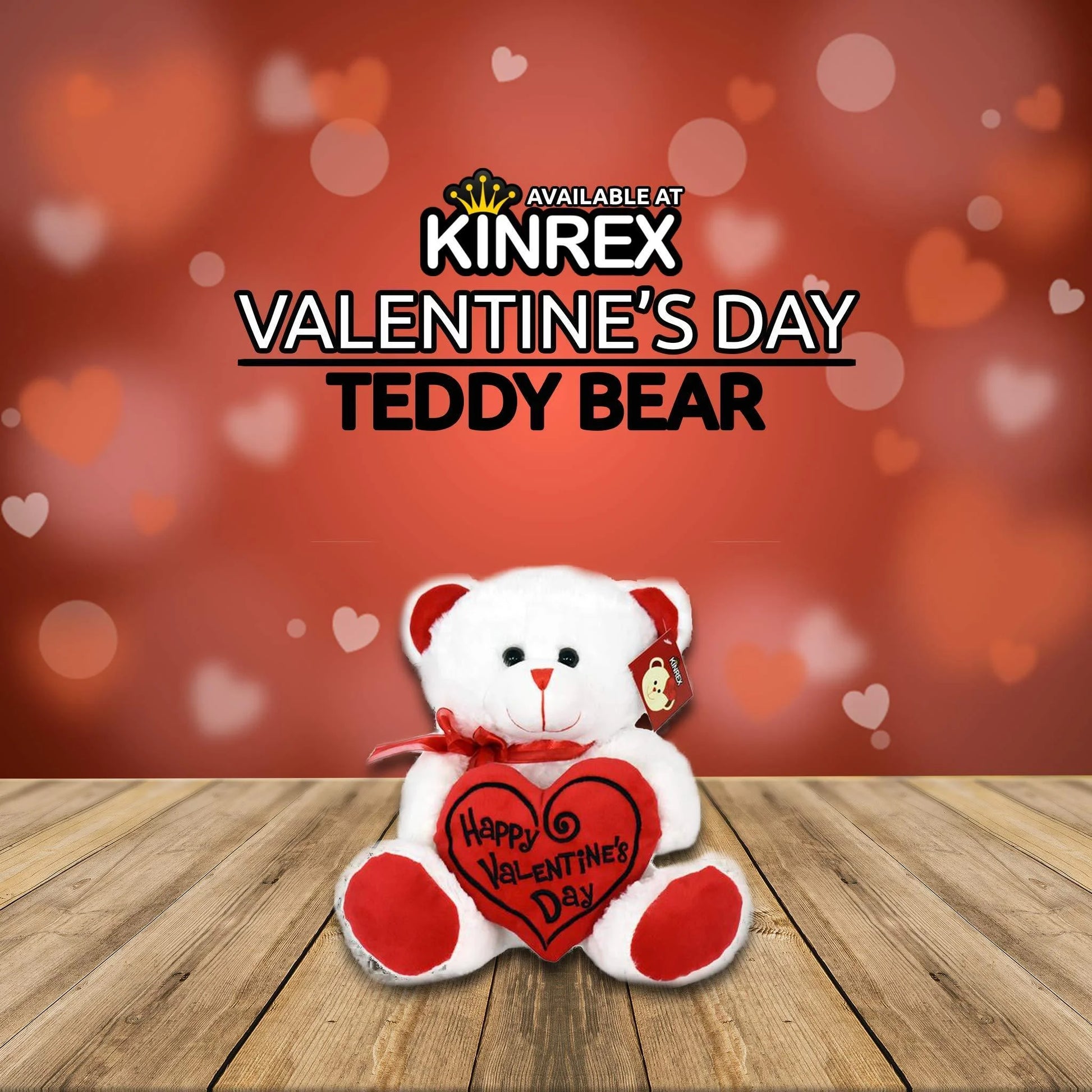 Happy Valentine’S Day Stuffed Teddy Bear- Teddy Bear to Gift for Valentine’S Day for Couples- White Valentines Teddy Bear with Heart Pillow - 11.81” / 30 Cm.