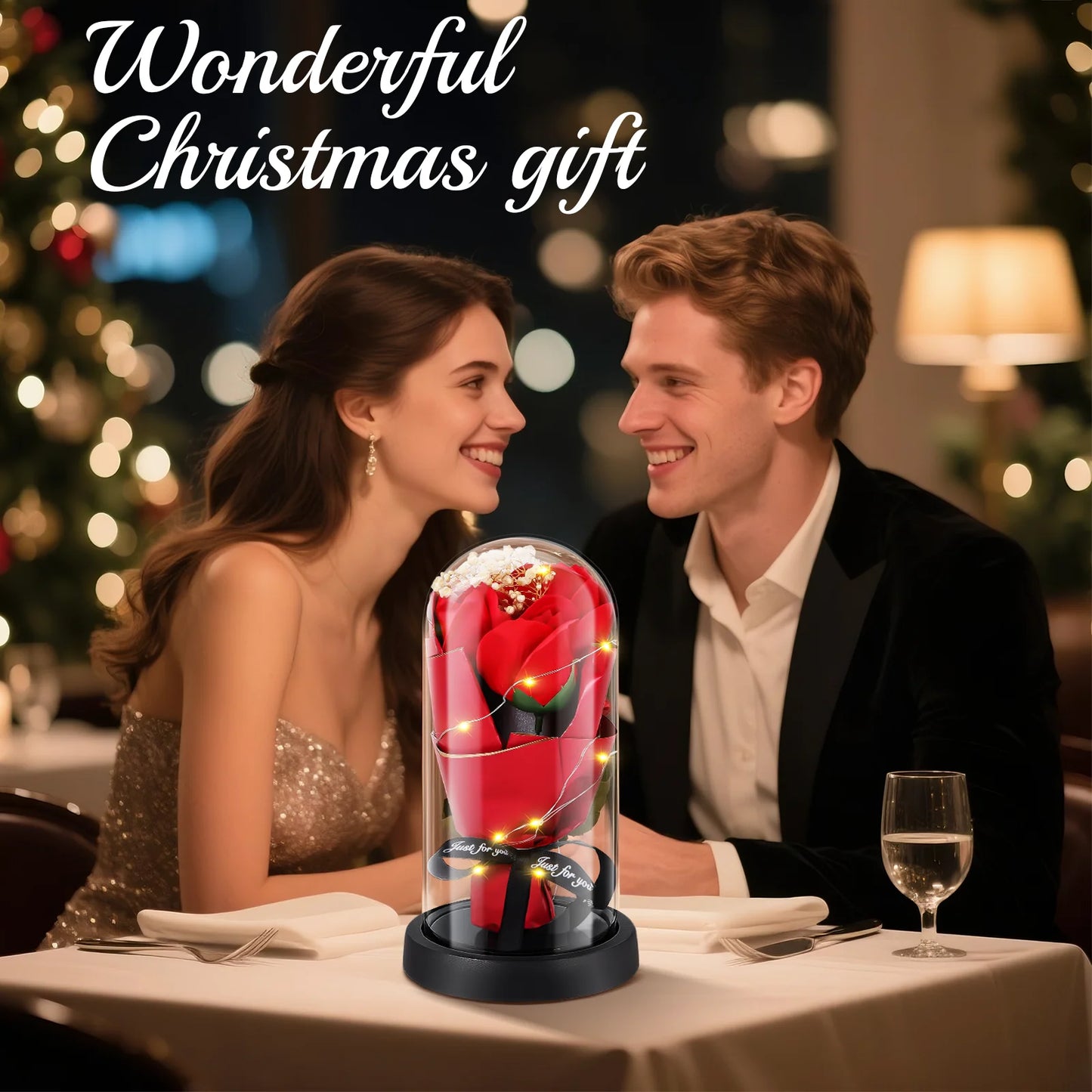 Valentines Day Decorations, Eternal Flowers Bouquet, Red Rose Artificial Flowers for Mom Women Her, Unique Anniversary Mother'S Day Christmas Birthday Gift, Home Decor