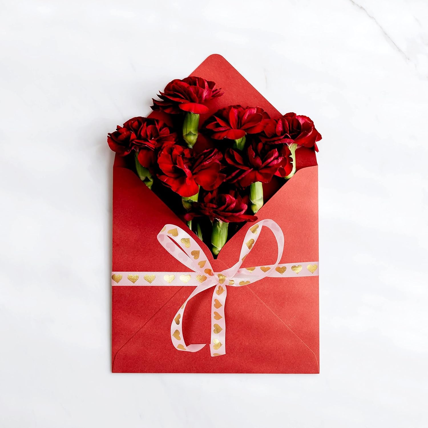 8 Rolls Valentine'S Heart Ribbons - Satin, Red, 3/8IN*110YD, Valentines Curling Wrapping Ribbons in Bulk DIY Craft Supplies Valentines Decorations Gift Ribbon